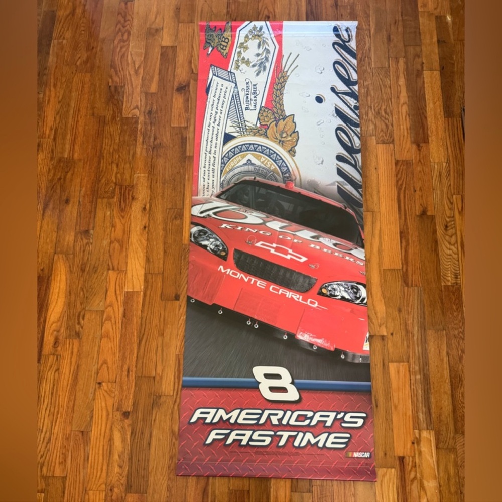VTG 2 Sided LARGE Dale Jr. / Budweiser Vinyl Banner